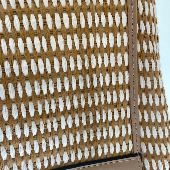 NANETTE LEPORE ARABELLE ‘paper’ straw shoulder bag / purse wht cream tassels bow - Picture 16 of 17